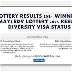 when is the dv lottery results coming out